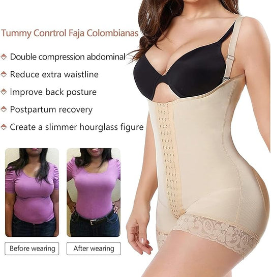 Shapewear Full Bodysuit for Women Tummy Control, Waist Trainer Body Shaper