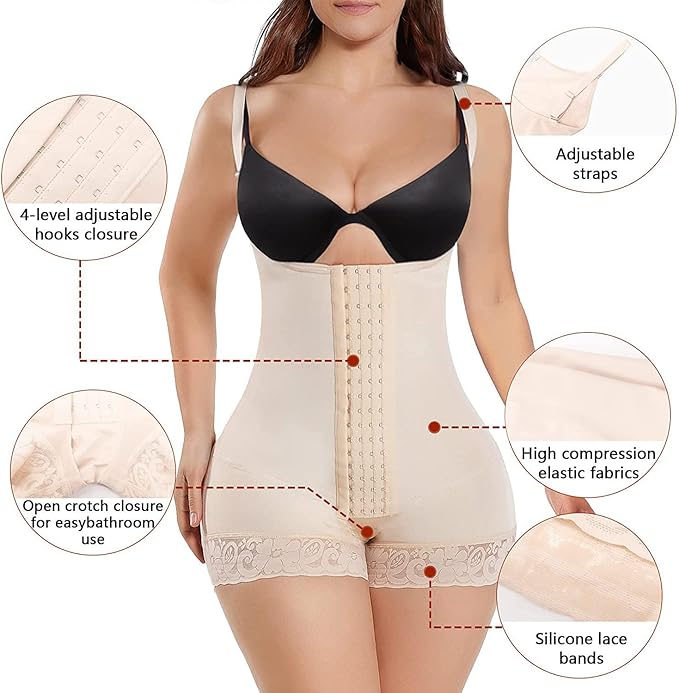Shapewear Full Bodysuit for Women Tummy Control, Waist Trainer Body Shaper