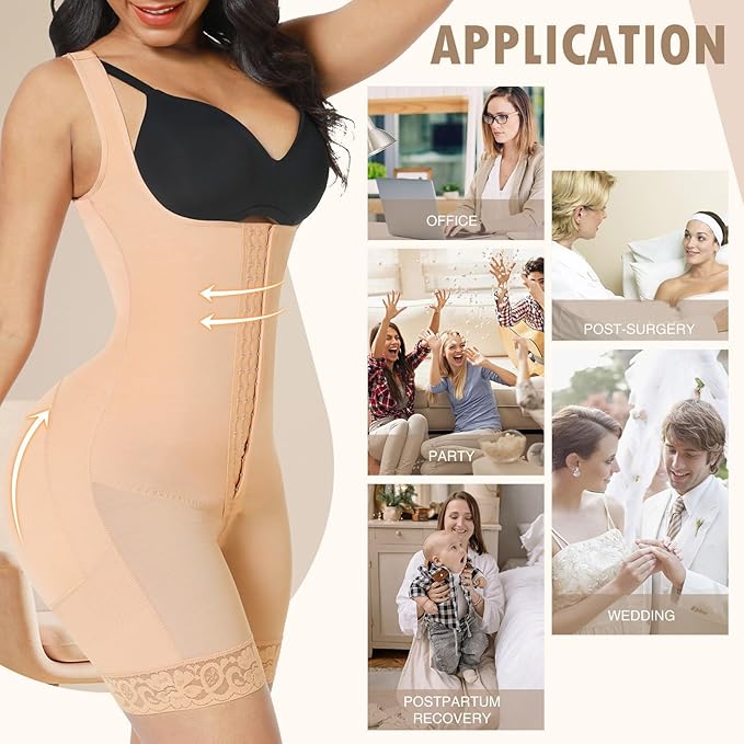 Shapewear Full Bodysuit for Women Tummy Control, Waist Trainer Body Shaper