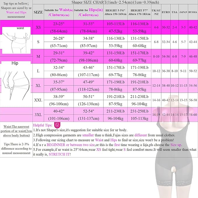 Shapewear Full Bodysuit for Women Tummy Control, Waist Trainer Body Shaper