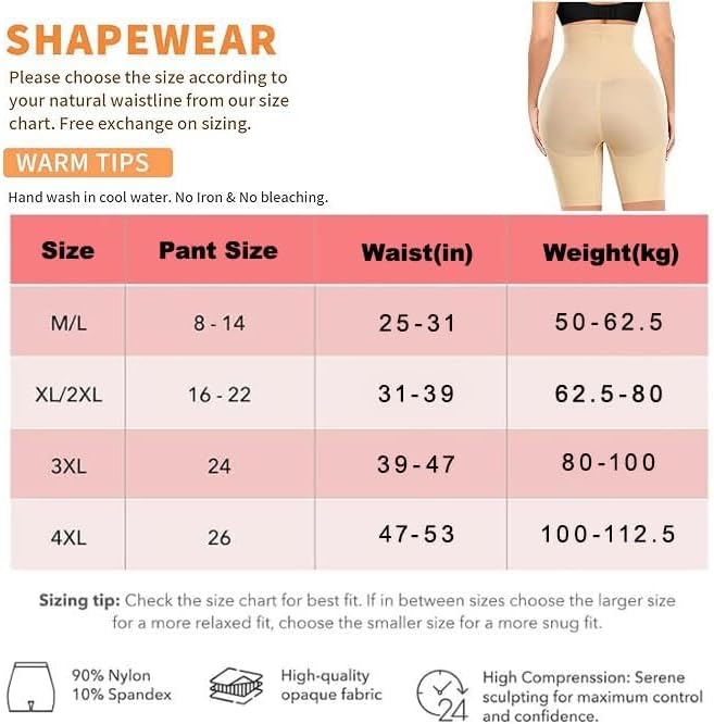 Half Body Waist Control Body Shaper for Women Shapewear with Thigh Slimmers