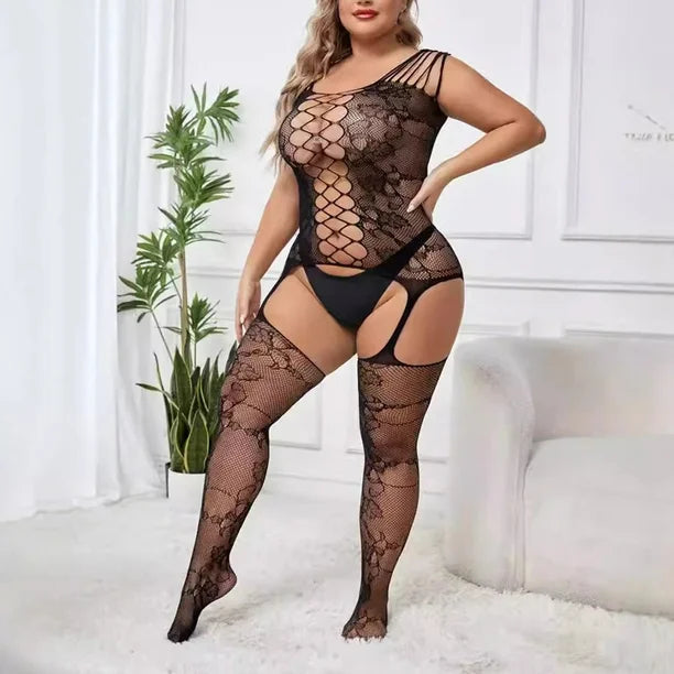 Plus Size Lingerie Fishnet Bodystockings For Women