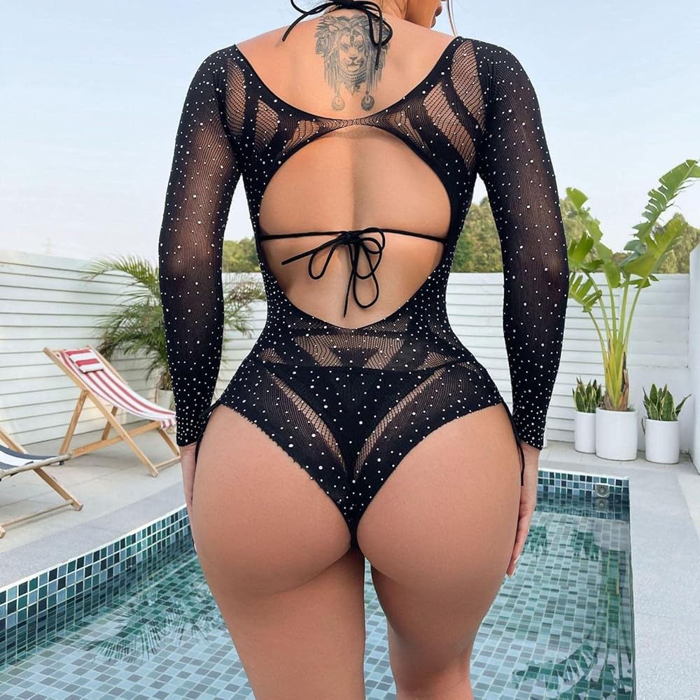 Crystal stone Body Stocking. No-2025